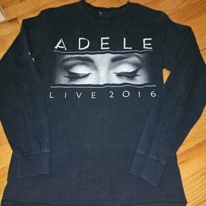Adele Live 2016 Graphic T-shirt Womens Adult Smalll Black Music Long Sleeve. 🙂